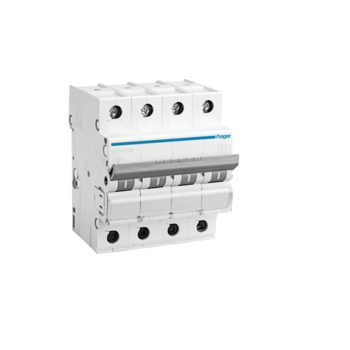 Hager 63A C-Curve 4 Modules 4P MCB NCN463N
